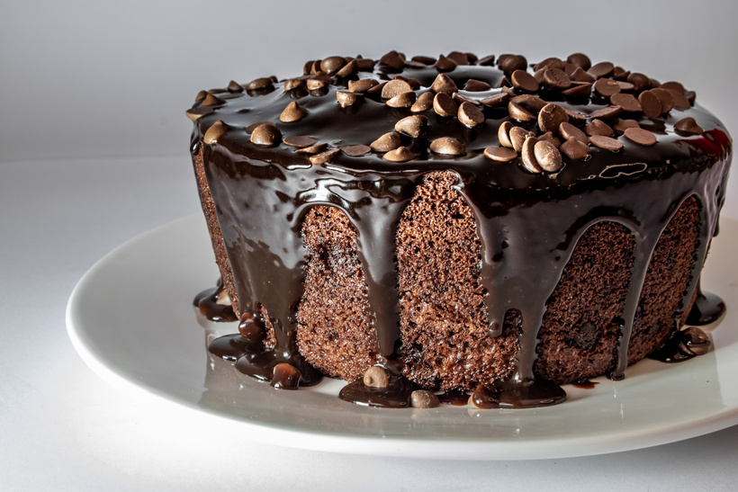 Close-Up Shot of a Chocolate Cake 